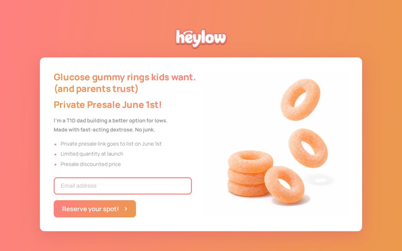 Glucose Gummy Rings for low blood sugar